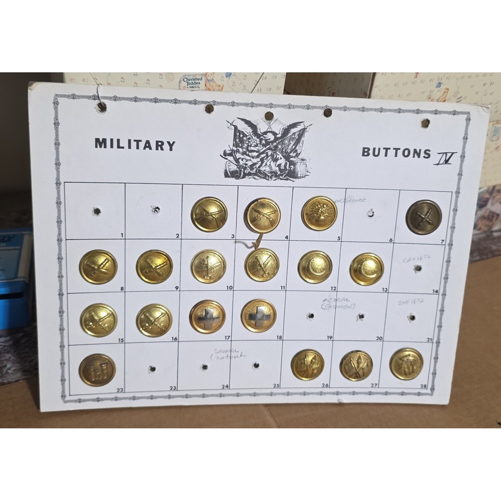 Bunch Of Military Buttons Assorted Designs